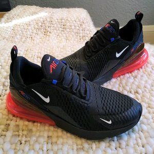 Nike Air Max 270 Black Bright Crimson Size 13 Like New!